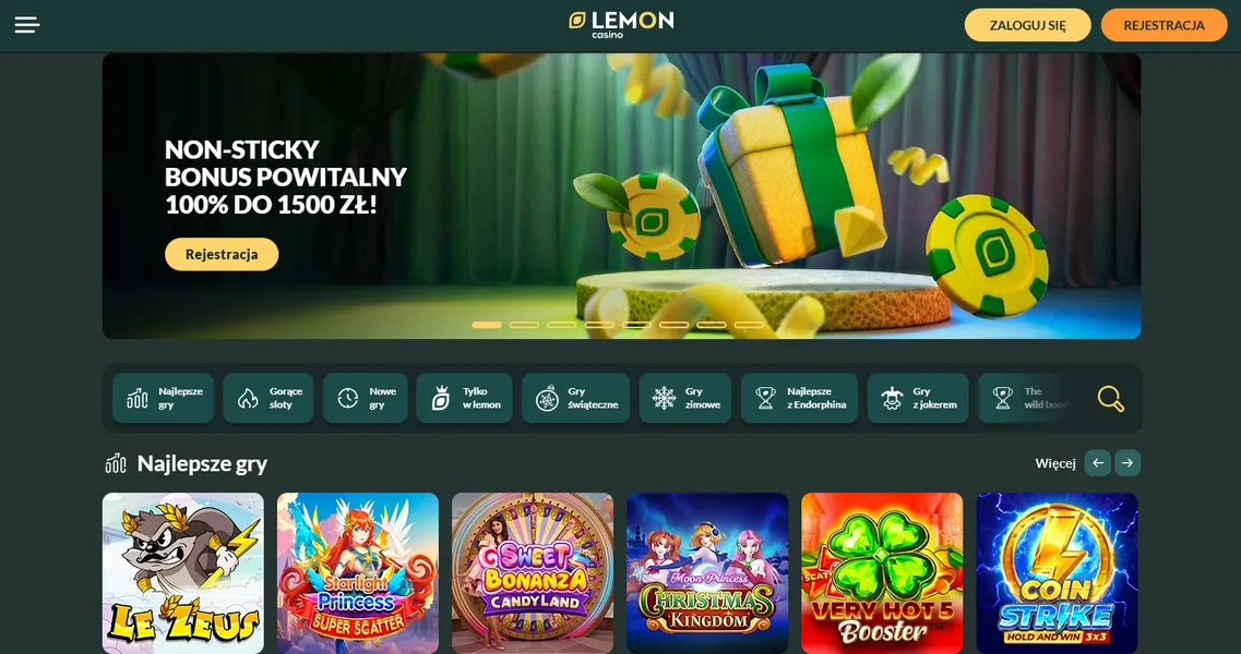 Ekskluzywne kody promocyjne Lemon Casino