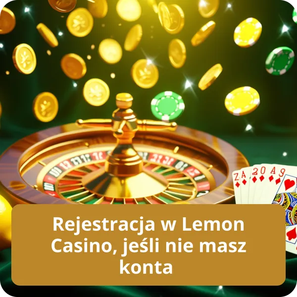 Rejestracja w Lemon Casino, jeśli nie masz konta